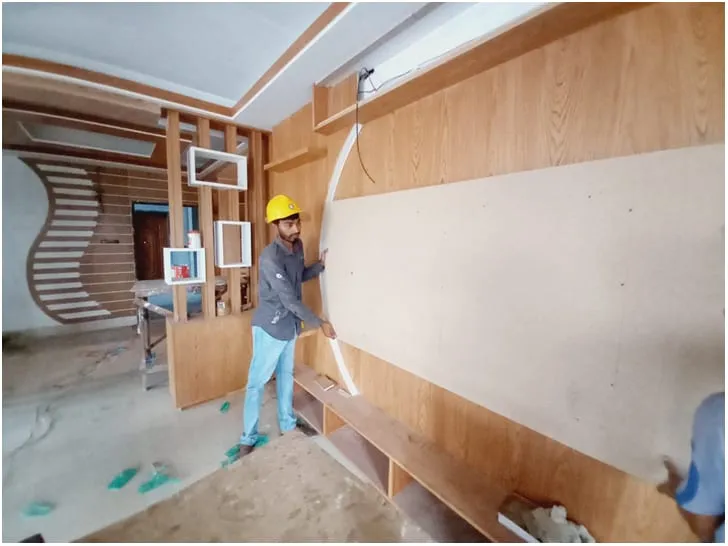 Wood panelling works