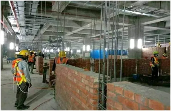 Brick partition works