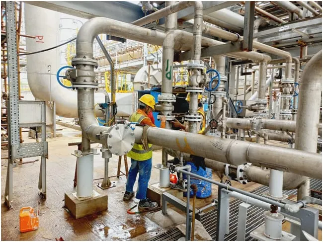 MCES piping and mechanical works at an industrial plant